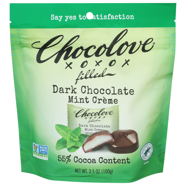 Chocolove Dark Chocolate, Mint Creme, 55% Cocoa Same-Day Delivery
