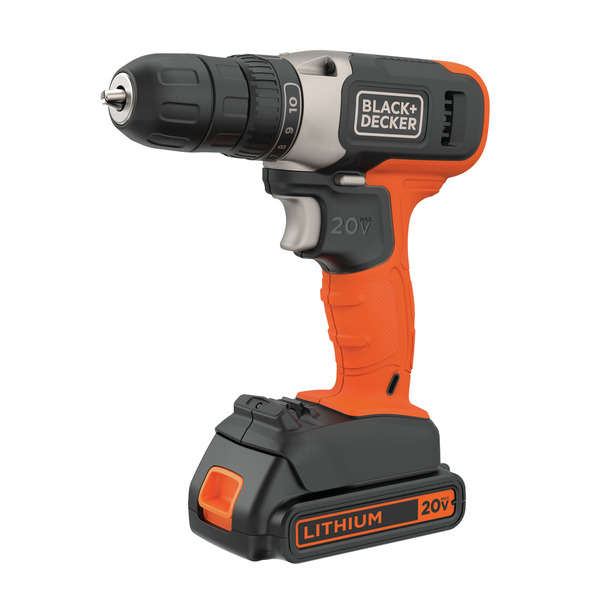 BLACK+DECKER Max 20 Volt Lithium Ion Cordless Drill Driver