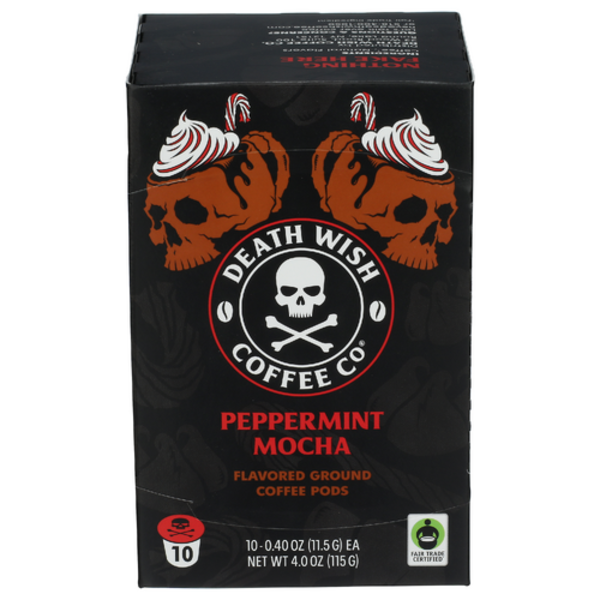 Death Wish Coffee Fair Trade, Peppermint Mocha, Single-Serve