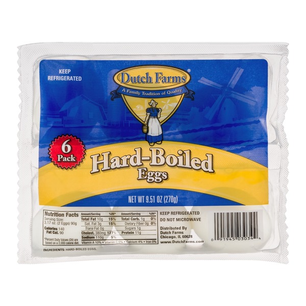 Dutch Farms HardBoiled Eggs 6 CT (9.51 oz) from JewelOsco Instacart