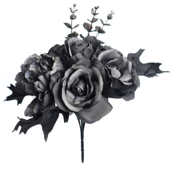 Ashland Rose & Peony Real Touch Bush - Black