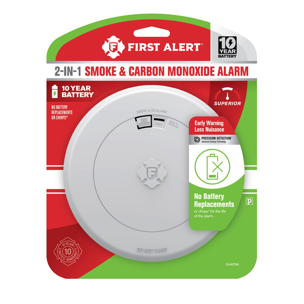 First Alert 10-Year Battery, Battery-operated Photoelectric Combination Smoke and Carbon Monoxide Detector