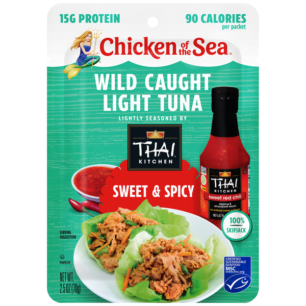 Chicken of the Sea Wild Caught Light Tuna Packet, Sweet & Spicy