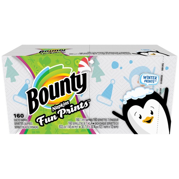 Bounty Fun Prints Winter Prints 1Ply Napkins from Publix Instacart
