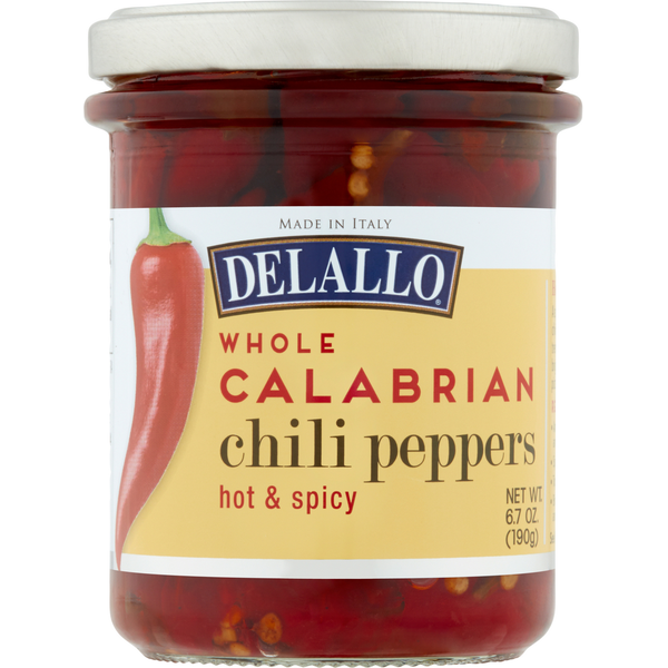 DeLallo Chili Peppers, Whole Calabrian, Hot & Spicy