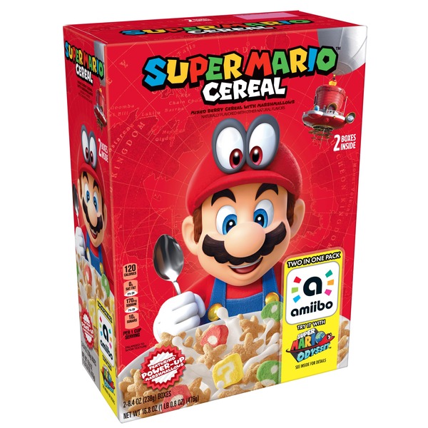 Kellogg's Super Mario Breakfast Cereal Mixed Berry with Marshmallows
