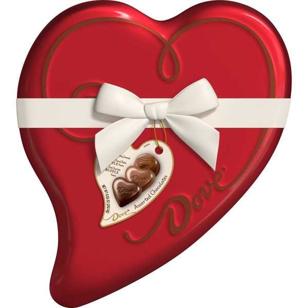 Dove Chocolate Truffles Valentine's Day Candy Heart Gift Tin Same