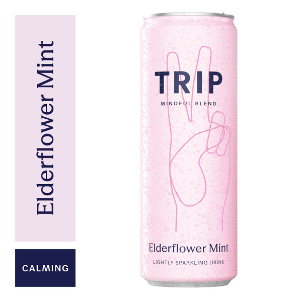 Trip Mindful Blend, Elderflower Mint Magnesium Seltzer, Calming