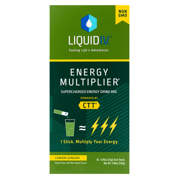 Liquid I.V. Energy Drink Mix, Lemon Ginger, Supercharged Same-Day