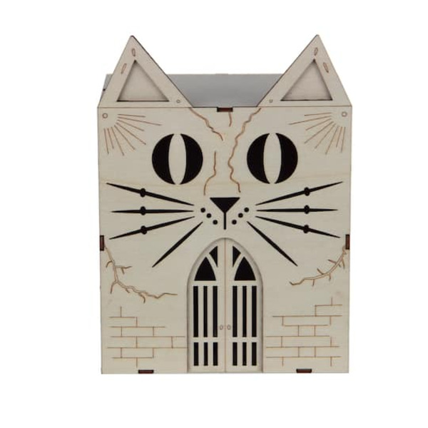 Make Market Cat Face Villa DIY LED Wood Decor