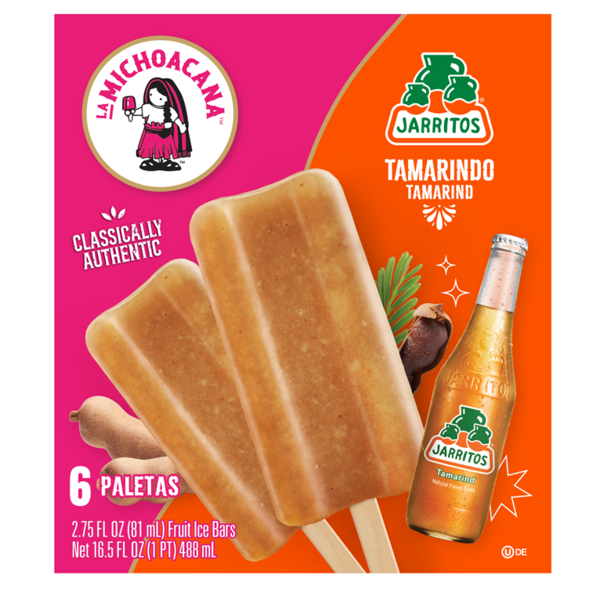 La Michoacana Jarritos Tamarind Fruit Ice Bars Paletas Same-Day