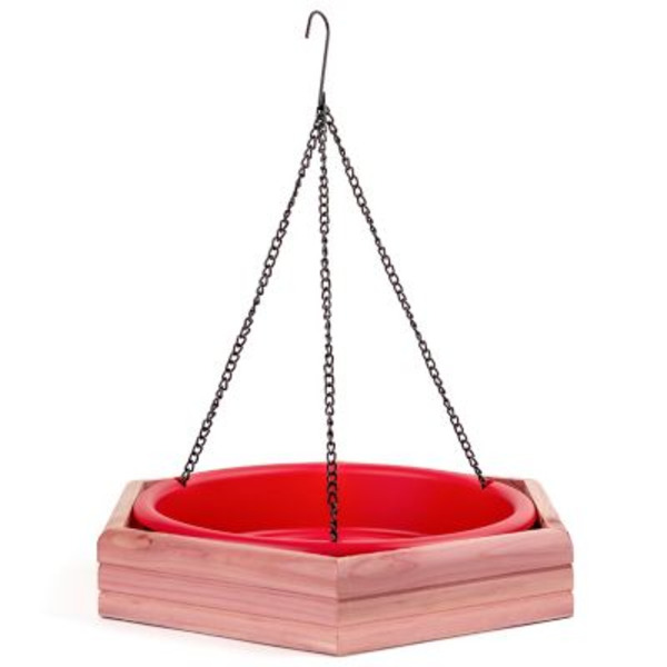 Royal Wing 4 lb. Cedar Hanging 2-in-1 Bird Bath and Feeder