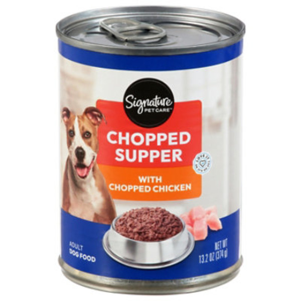 Signature Pet Chopped Supper Adult with Chopped Chicken Dog Food