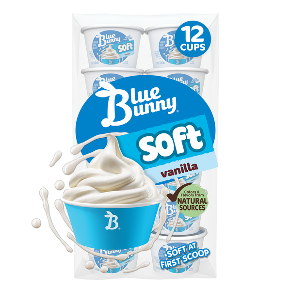 Blue Bunny Vanilla Flavored Frozen Dairy Dessert Cups Same-Day
