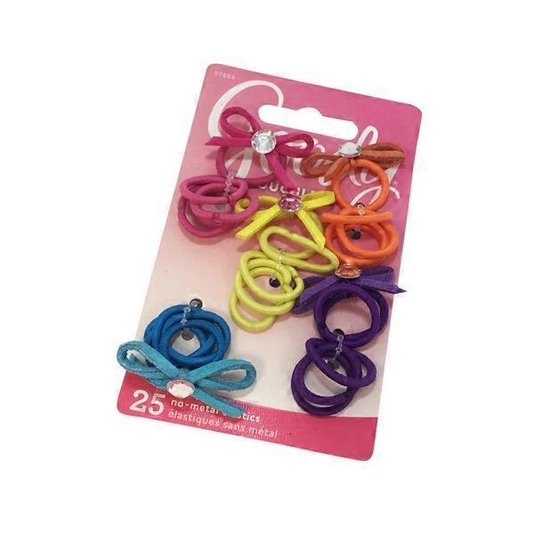 Goody Girls No Metal Mini Hair Elastics With Bow 25 Ct Instacart