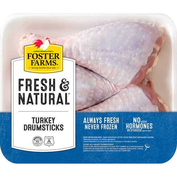 Foster Farms Fresh & Natural Turkey Drumsticks Same-Day Delivery