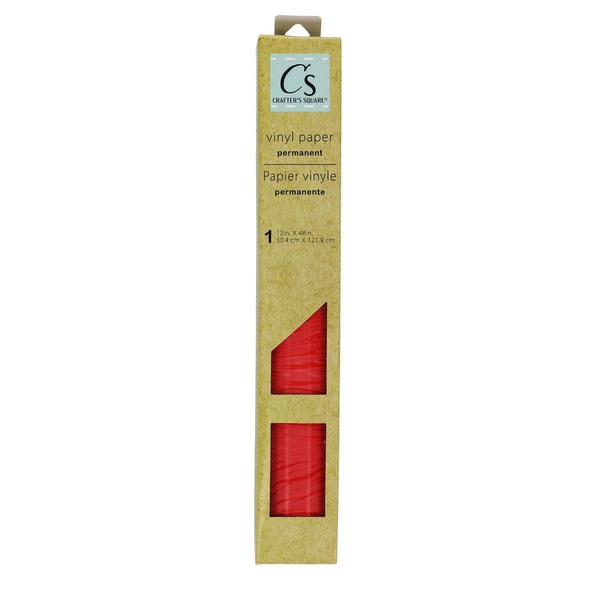 Crafter's Square Permanent Vinyl Paper Rolls - Red - 12x48-in Same