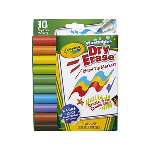 Crayola Wedge Tip Washable Dry Erase Markers - Assorted Colors