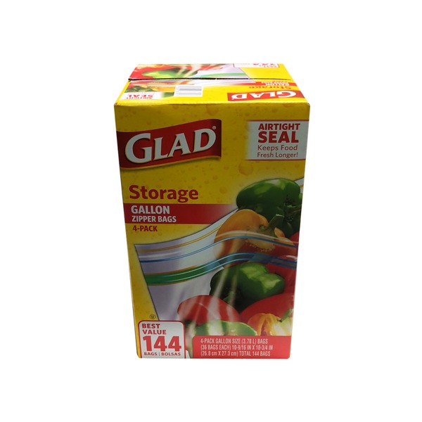 Glad OneGallon Plastic Storage ZipClose Bags (36 ct) Instacart