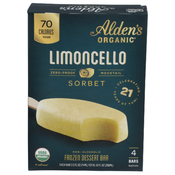 新品LEMONDEBÉRYL ル・モンド・ベリ 定価92400円37.5 Alden's Organic Organic Limoncello Sorbet Dessert Bars 4 Pack Same