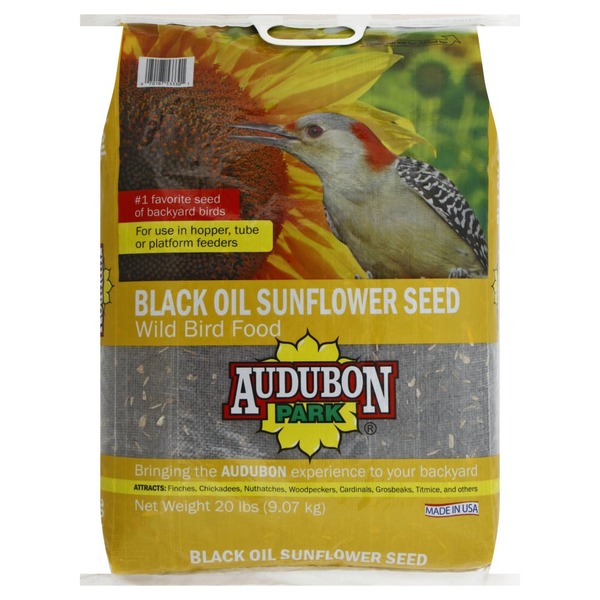 Audubon Park Wild Bird Food Black Oil Sunflower Seed 20 Lb