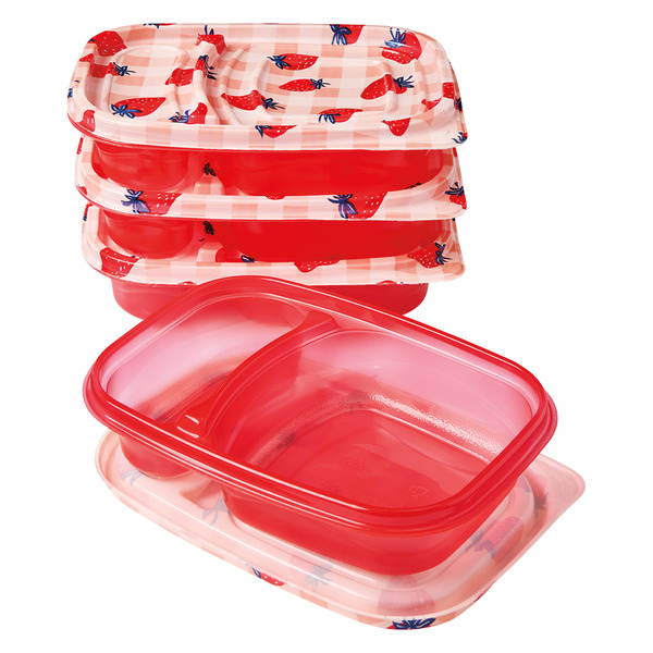 ALDI Crofton Strawberry Print Double Compartment Container Same