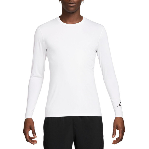 Jordan Men's Dri-FIT Sport Long Sleeve Baselayer Shirt, L - White