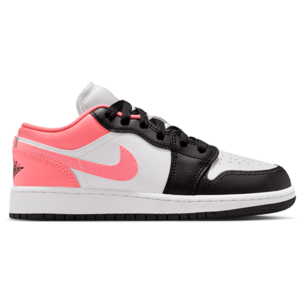 Jordan Kids' Grade School Air 1 Low Basketball Shoes, Size 5.5, Medium/B - Black/Pink Gaze-White
