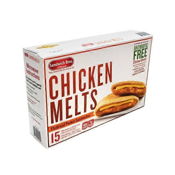 Sandwich Bros Antibiotic Free Chicken Melt Flatbread Pocket Sandwiches