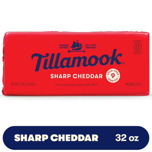 Tillamook Sharp Cheddar Cheese Block, 2lb