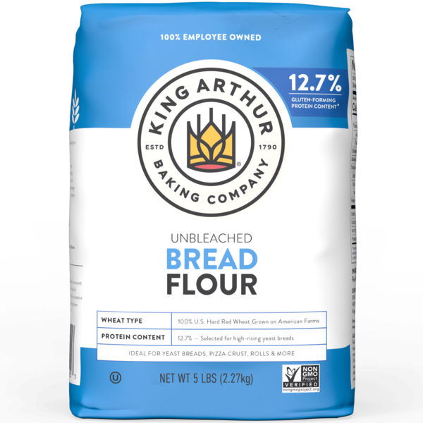 King Arthur Baking Company Unbleached Bread Flour, Non GMO, Kosher, No Preservatives