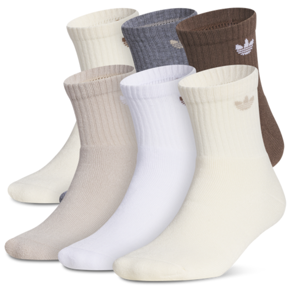adidas Originals Unisex Trefoil 2.0 Quarter Socks, M - Wonder Beige/Wonder White/Earth Brown