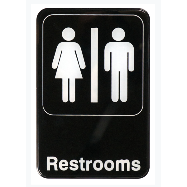 Winco - Unisex Restroom Sign - 12 Pk