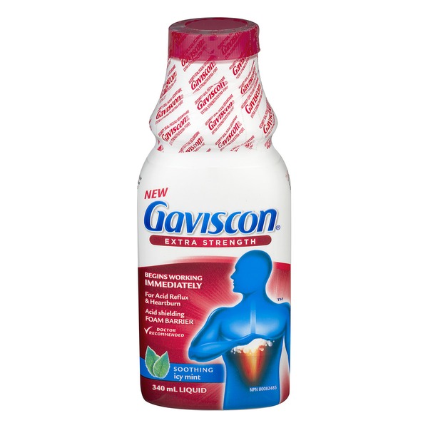 Gaviscon Extra Strength Antacid Soothing Icy Mint (340 ml) from