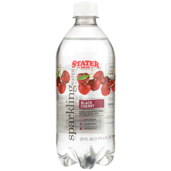 Stater Bros Black Cherry Flavored Sparkling Water Beverage (20 fl oz