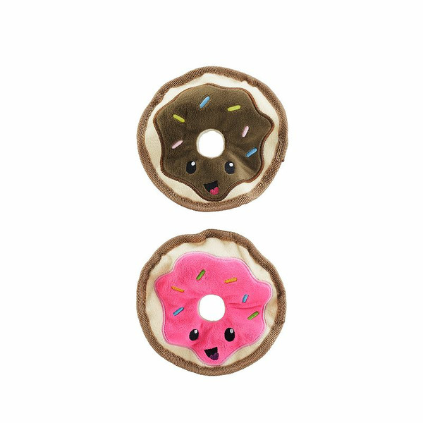 Outward Hound Donuts Durablez Tough Plush Squeaky Dog Toy