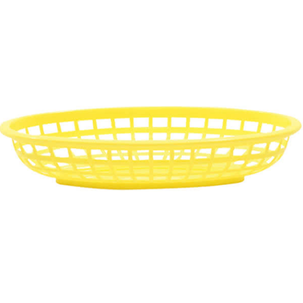 Plastic Basket Yellow 9" - 12 Pk
