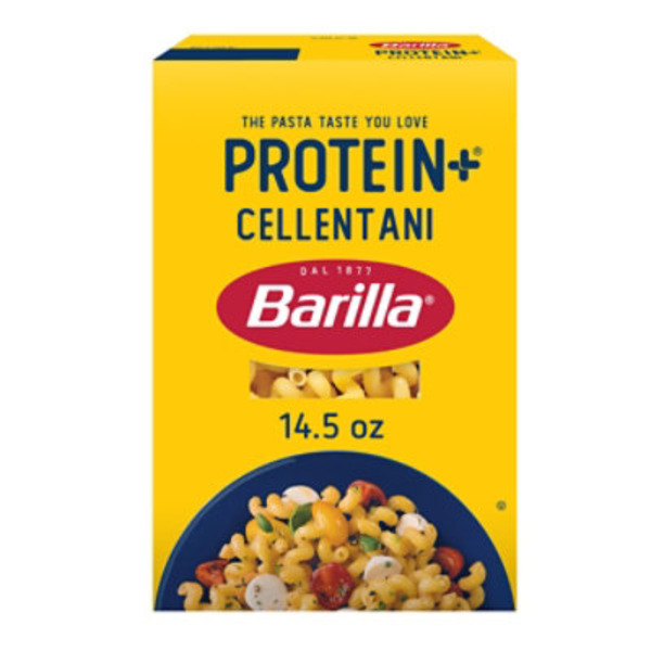 Barilla Protein+ (Plus) Cellentani Pasta - Plant Based - Made from Lentils, Chickpeas & Peas