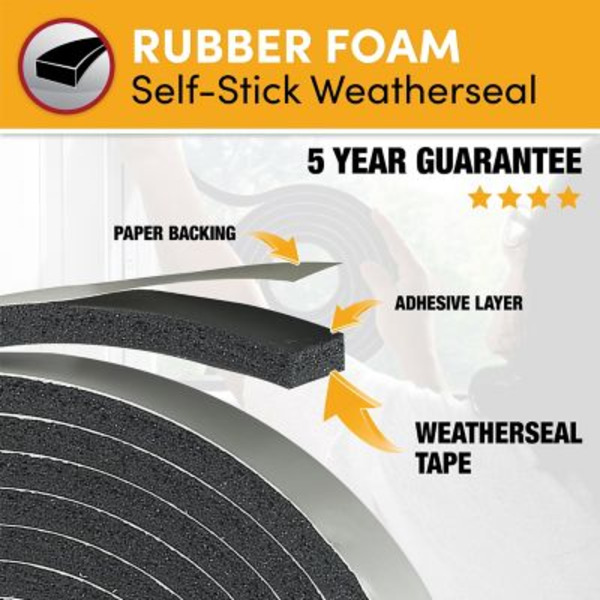 Frost King Minimum Compression Sponge Foam Weatherstrip Tape