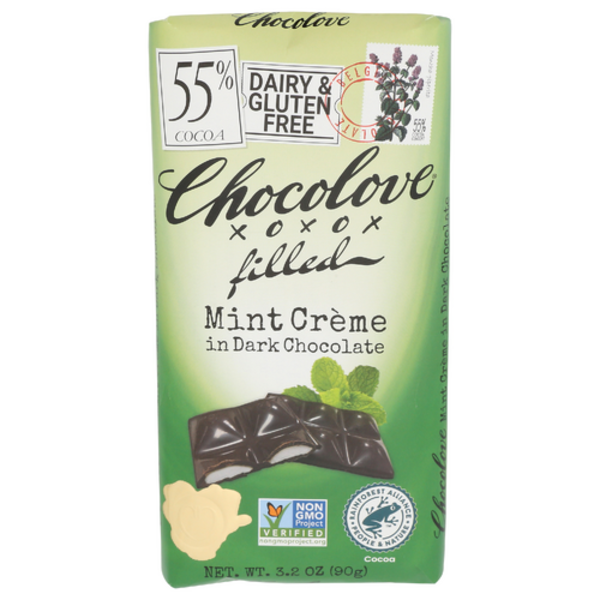 Chocolove Mint Creme in Dark Chocolate, 55% Cocoa Same-Day