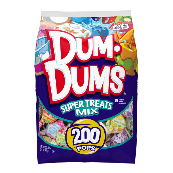 Dum Dums Super Treats Mix Lollipops, Assorted Flavor Candy Same