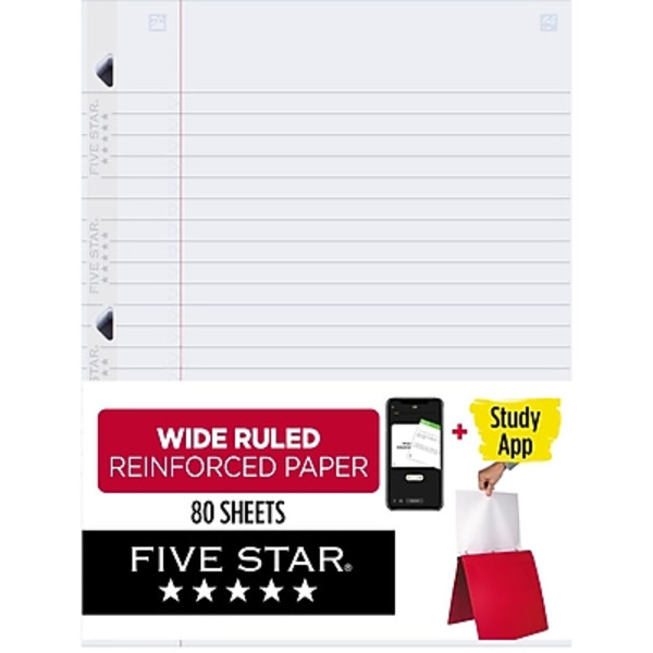 Five Star Wide Ruled Reinforced Filler Paper