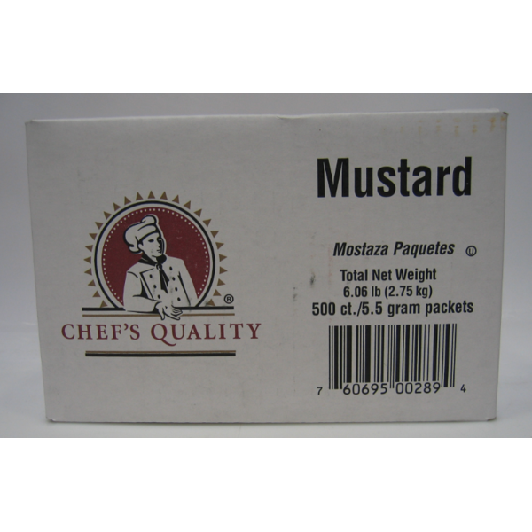 Chef's Quality - Mustard Packets, 5.5 grams - 500 ct