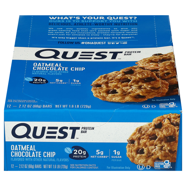 Quest Protein Bar, Oatmeal Chocolate Chip Flavored Same-Day Delivery or  Pickup | Woodman's Food Markets