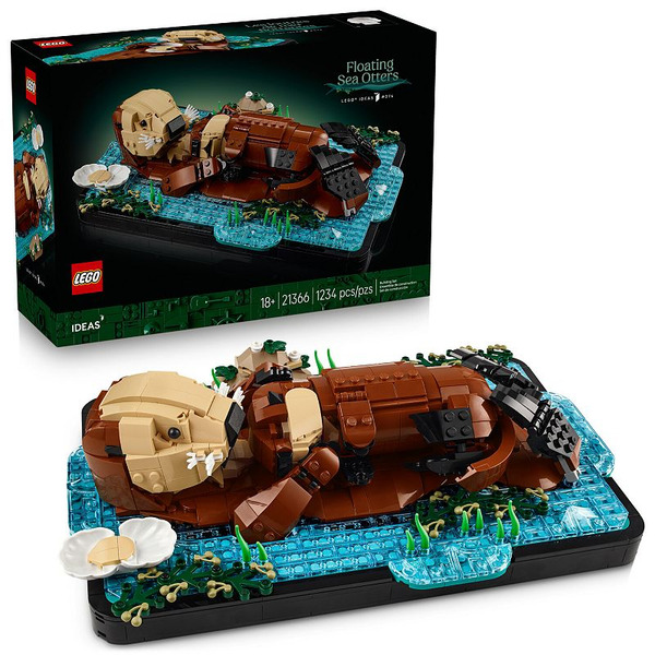 LEGO Ideas Floating Sea Otters Building Set for Adults - 21366