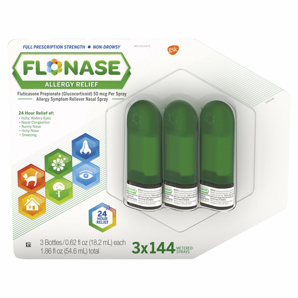 Flonase Non-Drowsy 24 Hour Allergy Relief Nasal Spray, 432 Metered Sprays