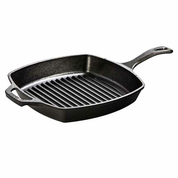 National Brand Lodge Square Cast Iron Grill Pan, 10.5"
