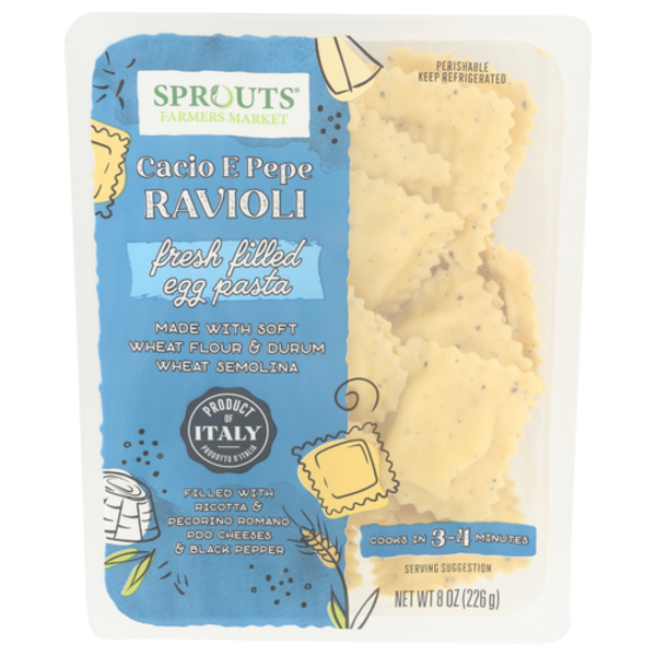 Sprouts Cacio E Pepe Ravioli Fresh Filled Egg Pasta