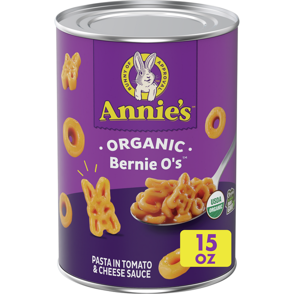 Annieページ Annie's Organic Bernie O's Tomato and Cheese Sauce Canned Pasta
