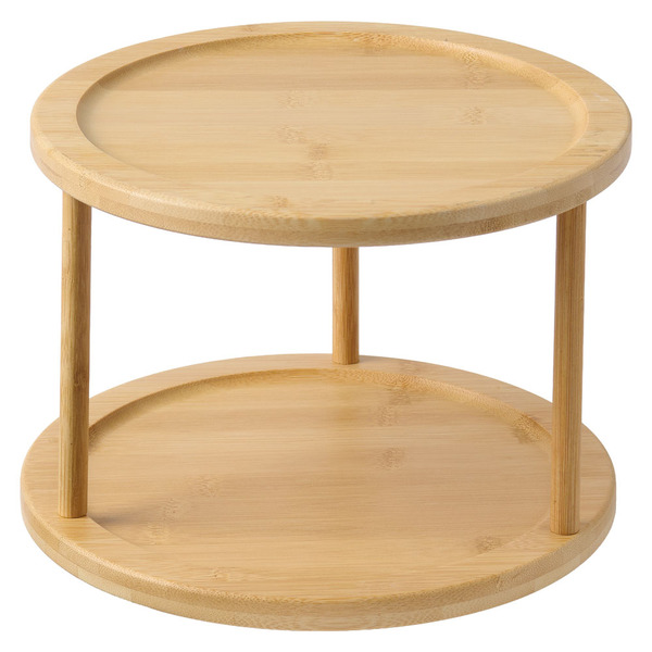 KIRKTON HOUSE Bamboo Kitchen Organizer, Tier Turntable, Natural